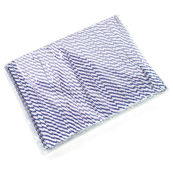 Bindstrips 10,2x0,4cm Papier Wit/Blauw gestreept (1000 stuks) [TT4WBS]
