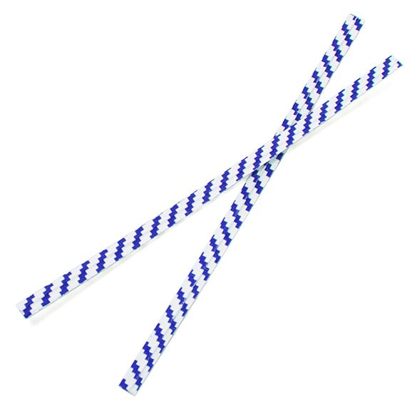 Bindstrips 10,2x0,4cm Papier Wit/Blauw gestreept (1000 stuks) [TT4WBS]