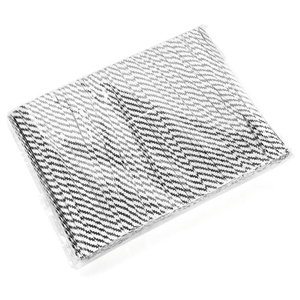 Bindstrips 10,2x0,4cm Papier Wit/Zwart gestreept (1000 stuks) [TT4WKS]