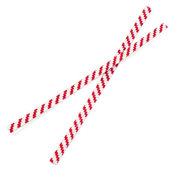 Bindstrips 10,2x0,4cm Papier Wit/Rood gestreept (1000 stuks) [TT4WRS]