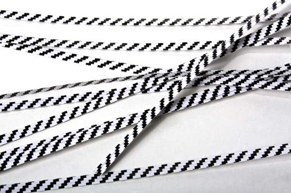 Bindstrips 10,2x0,4cm Papier Wit/Zwart gestreept (1000 stuks) [TT4WKS]