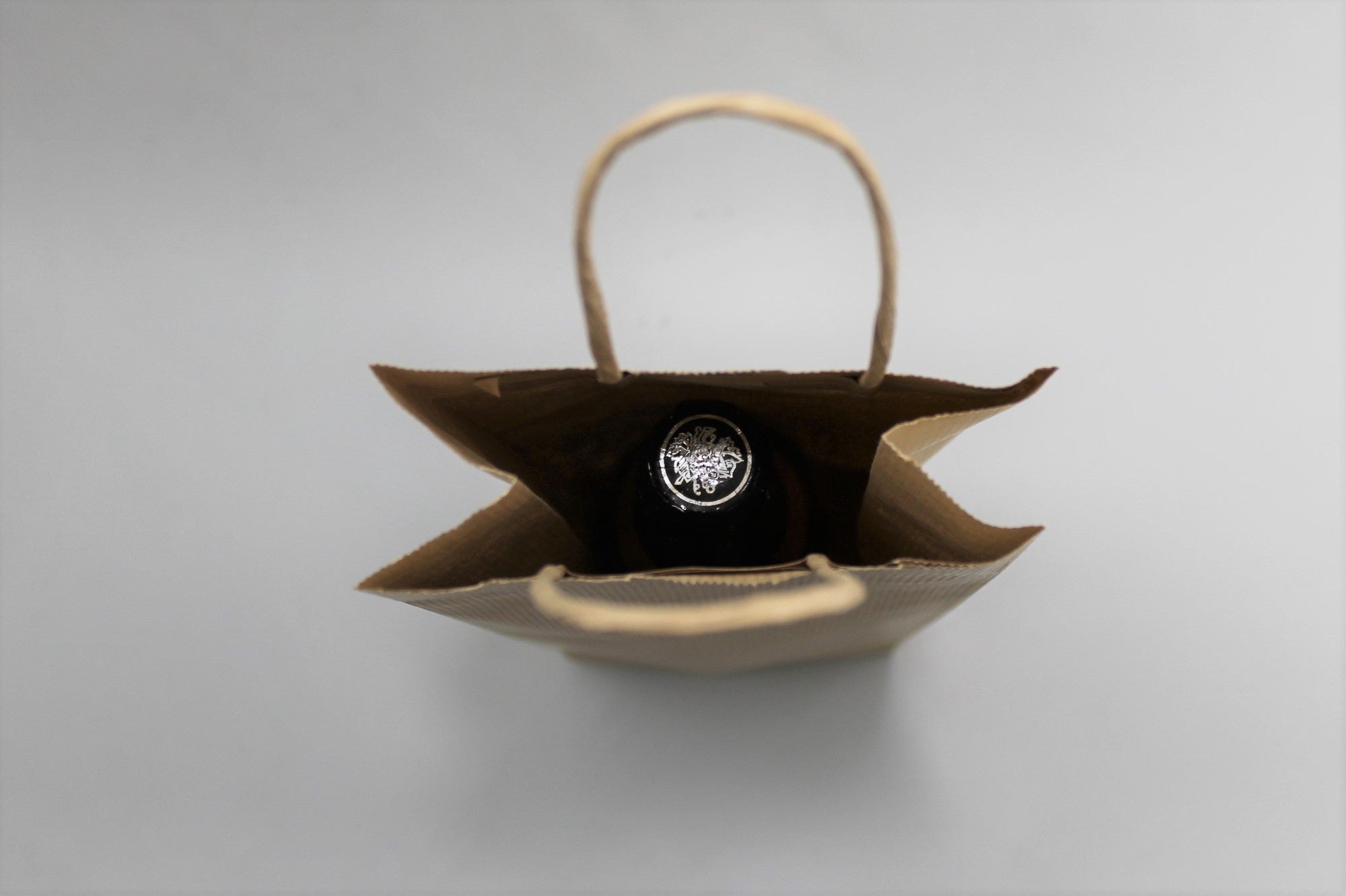 Draagtassen voor Flessen 14x8x39cm Kraft papier 110 g/m (50 stuks) [PAWF1439BR]