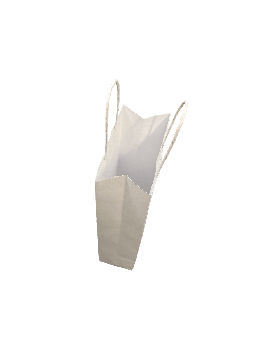 Draagtassen voor Flessen Wit 14x8x39cm Kraft papier 110 g/m (50 stuks) [PAWF1439W]