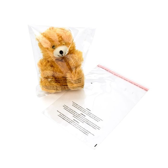 Plastic Zakken met Verstikkingswaarschuwing 20,3x25,4cm Hersluitbaar (100 stuks) [PFW1810]