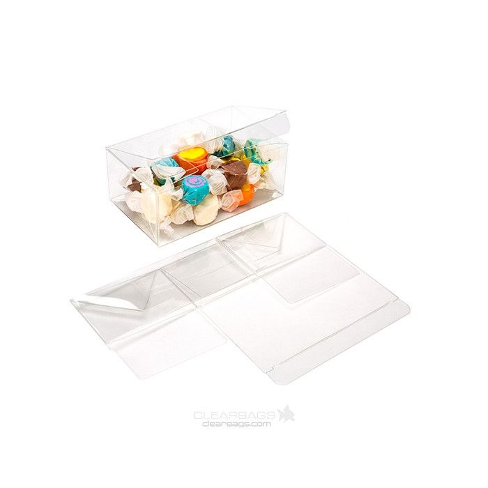 Plastic Doosjes 12,7x7,6x5,1cm Voedselveilig Autolock Bodem (25 stuks) [PLB199]