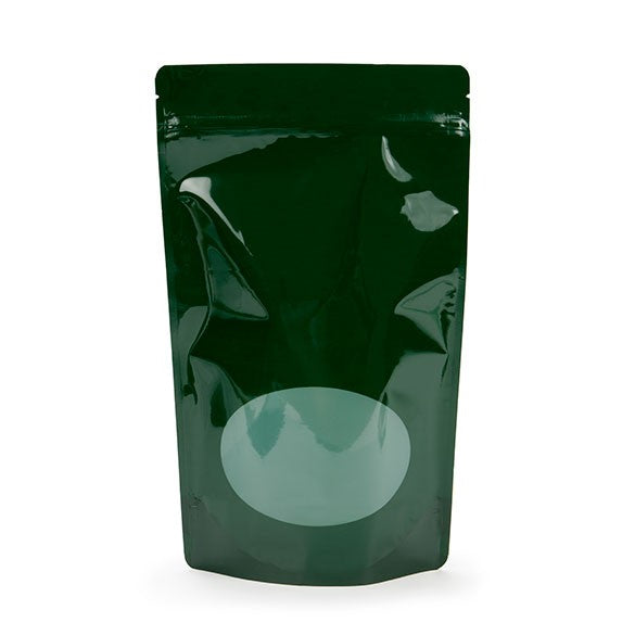 Stazakken Groen met ovaal Venster 17x9x28,5cm | 340 gram (100 stuks) [ZBGO4HG]