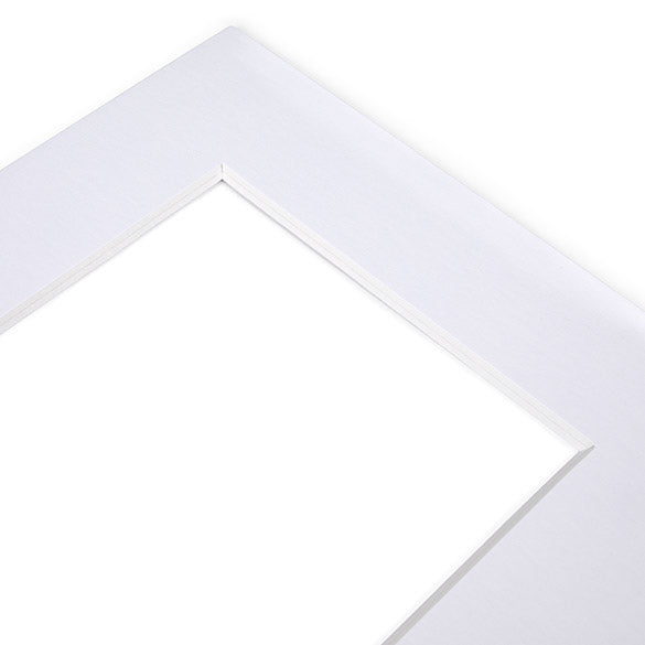 Passepartout Dubbeldik Wit/Wit Kern 27x34,6cm Venster - Buitenmaat 40,6x50,8cm (10 stuks) [MT20003]