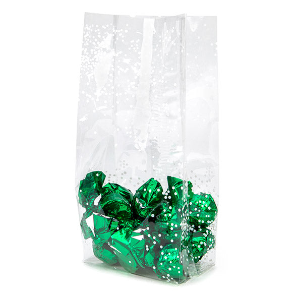 Bedrukte Zakken Stipjes Wit 10,2x6,4x24,1cm met zijvouw (100 stuks) [G4SW]