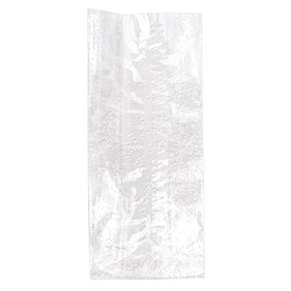 Bedrukte Zakken Stipjes Wit 12,5x8x29 cm met zijvouw (100 stuks) [G5SW]