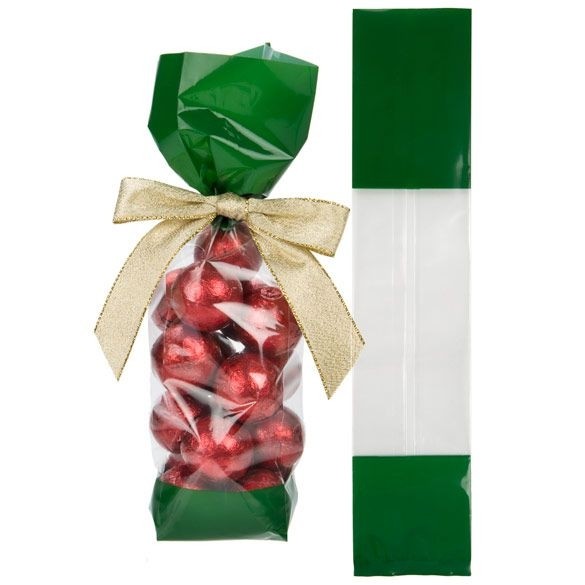 Bedrukte Zakken Groen 5,1x4,8x24,1cm met zijvouw (100 stuks) [G1GR]