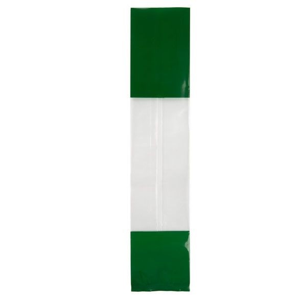 Bedrukte Zakken Groen 5,1x4,8x24,1cm met zijvouw (100 stuks) [G1GR]