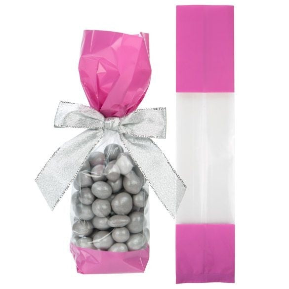 Bedrukte Zakken Roze 5,1x4,8x24,1cm met zijvouw (100 stuks) [G1PK]