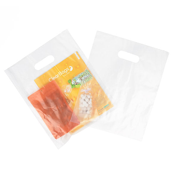 Draagtassen Frosted 55 Micron, 30,5x38,1cm (100 Stuks) [H1215FT1R]