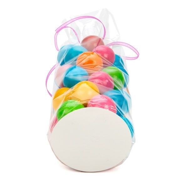 Plastic Zakken Ronde Bodem 7x25,4cm 40 Micron en met witte Kaart (50 stuks) [RPBG2]