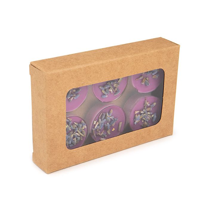 Kraft Dozen voor Hangemaakt Snoep, Ronde insert 7x2.1x10.3cm (25 stuks) [CNDYR275]