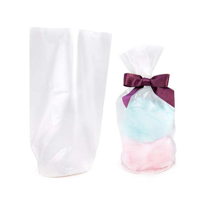 Frosted Plastic Zakken ronde Bodem 10,2x25,4 cm Met Papieren Kaart (50 stuks) [RPBGF4]