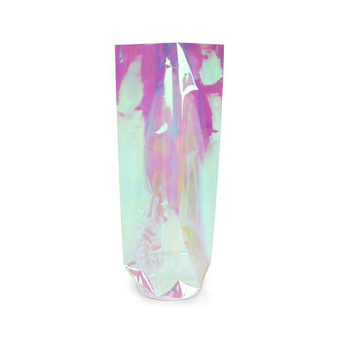 Plastic Zakken Iridescent Ronde Bodem 7x25,4 cm met Papieren Kaart (50 stuks) [RPBGH2]