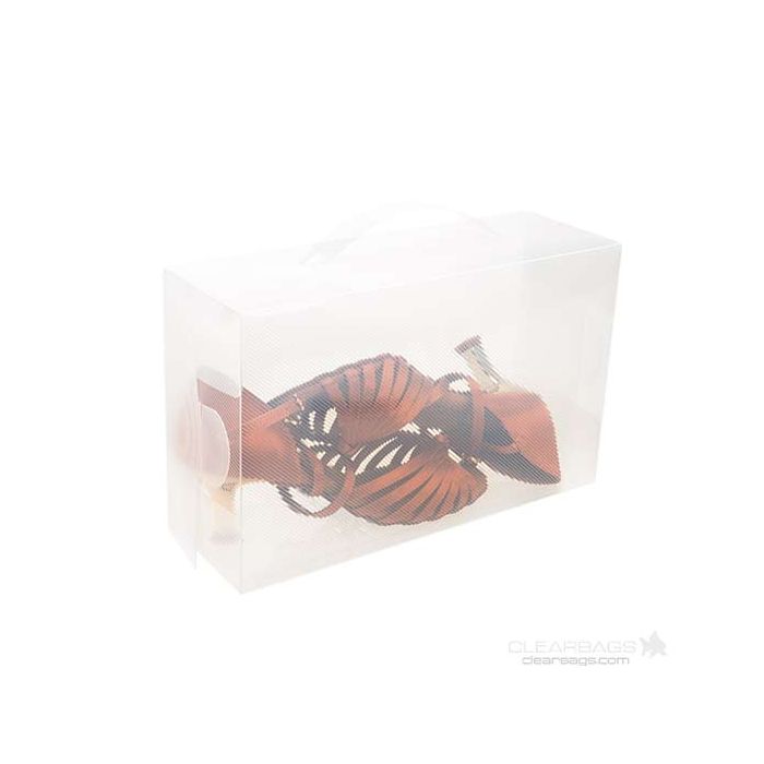 Plastic Doosjes voor Damesschoenen Frost 17,9x9,5x29,5cm met handvat (4 stuks) [SB1]