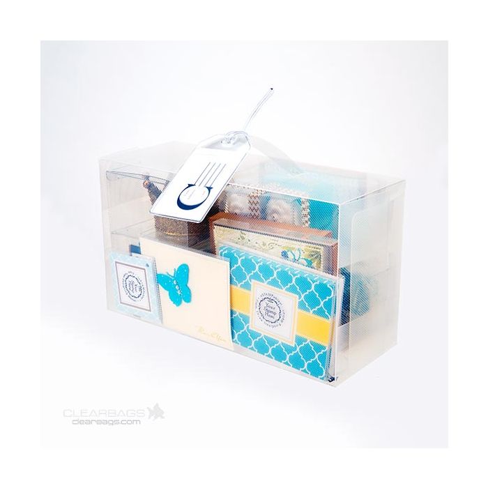 Plastic Doosjes voor Damesschoenen Frost 17,9x9,5x29,5cm met handvat (4 stuks) [SB1]