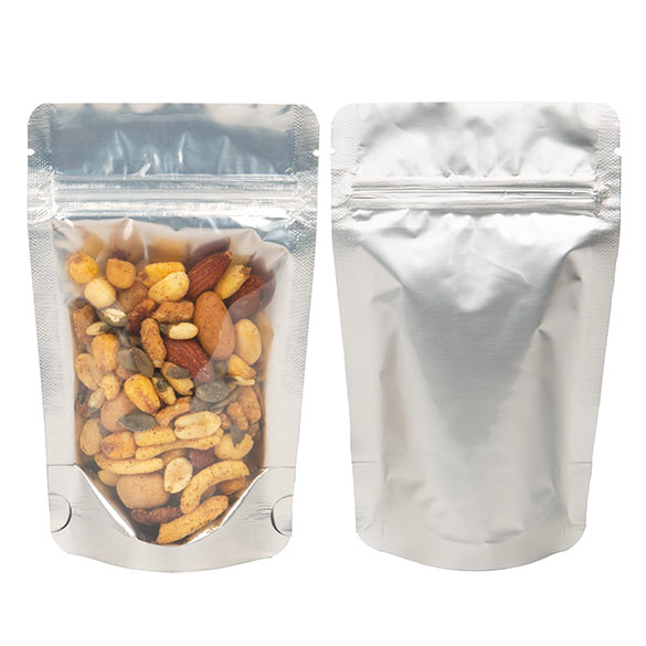 Stazakken Transparant/Zilver 9,5x5,5x15,5cm | 57 gram (100 stuks) [ZBGS35]