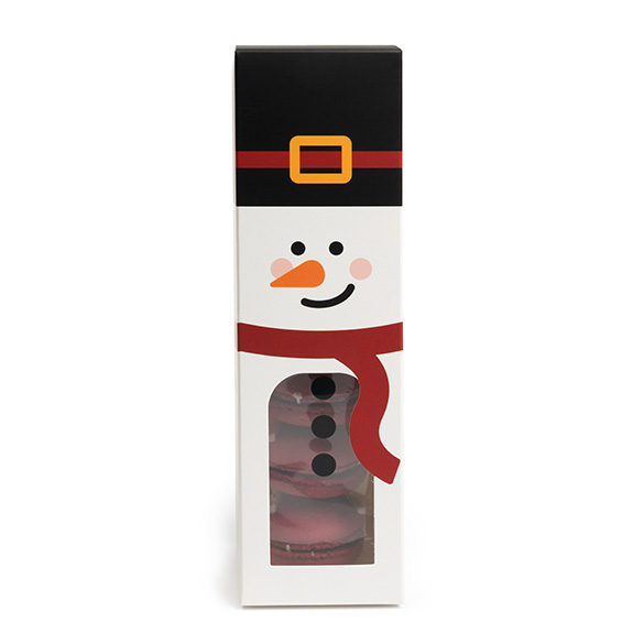 Papieren Doosje Sneeuwpop met Venster 5,7x5,7x20,3cm (25 stuks) [SKB228SN]