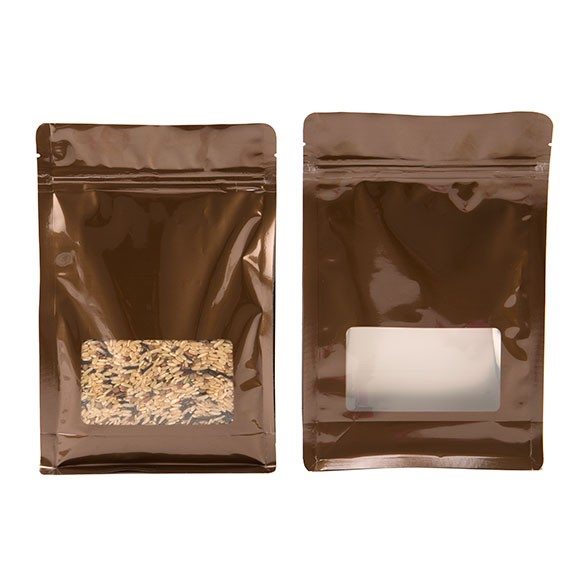 Stazakken Brons met Venster 12,7x4,4x16,5cm (100 stuks) [SQMS3BZ]