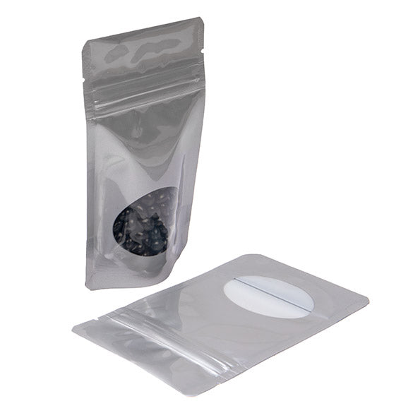 Stazakken Zilver met ovaal Venster 8x5x13cm | 28 gram (100 stuks) [ZBGO1S]