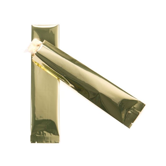Plastic Zakken Goud 7,5x20,3cm Gemetalliseerd en Sealbaar (100 stuks) [SVP38G]