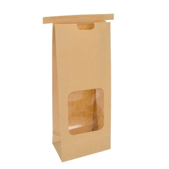 Zakken Kraft Bruin met Sluiting 10,8x6,4x26,7cm (100 stuks) [TTW2K]
