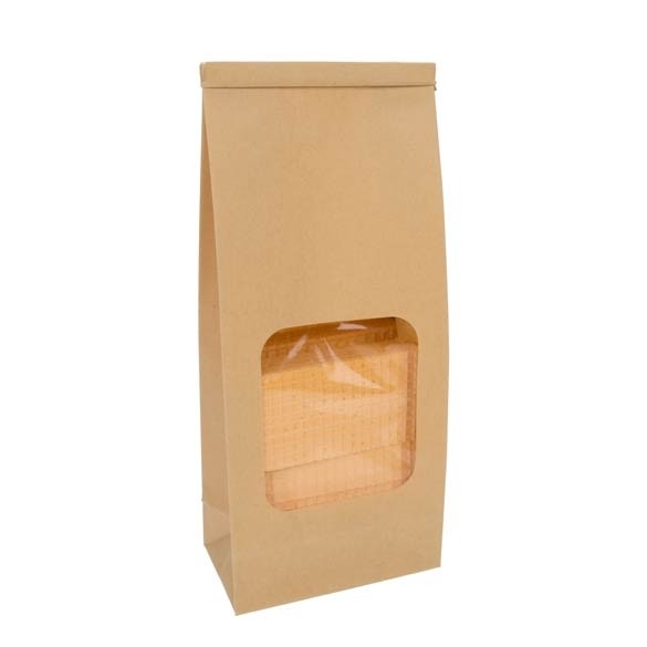 Zakken Kraft Bruin met Sluiting 10,8x6,4x26,7cm (100 stuks) [TTW2K]