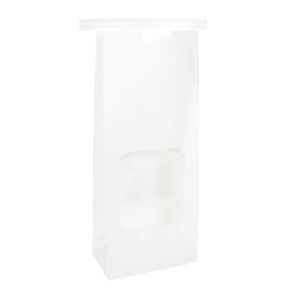 Zakken Kraft Wit met Sluiting 10,8x6,4x26,7cm (100 stuks) [TTW2W]