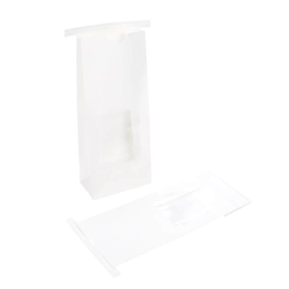 Zakken Kraft Wit met Sluiting 10,8x6,4x26,7cm (100 stuks) [TTW2W]