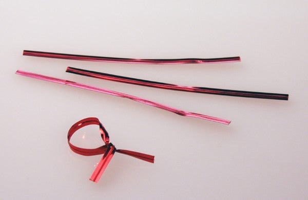 Bindstrips 15,2x0,4cm Rood Metallic Plastic (1000 stuks) [TT6MR]