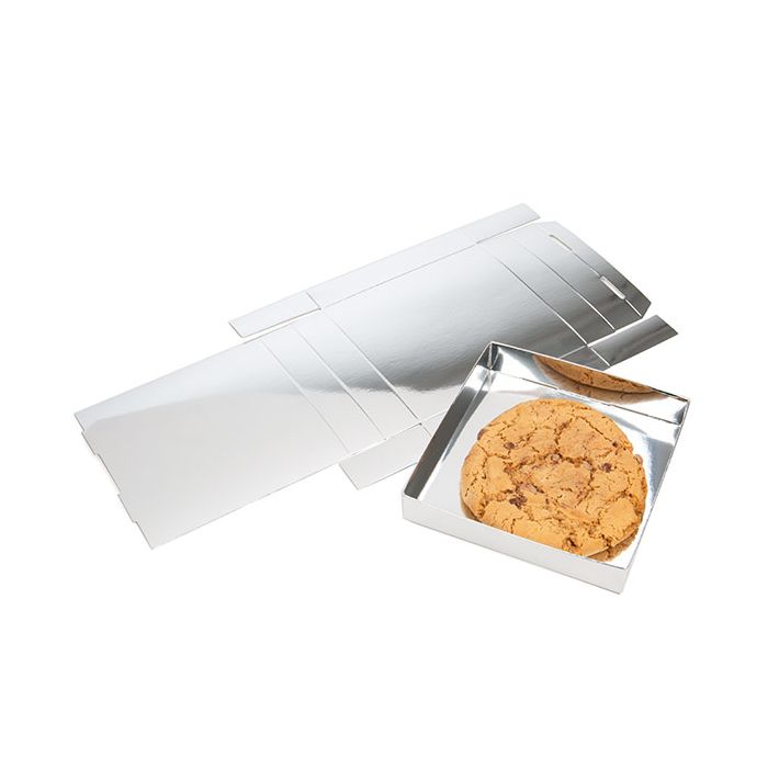 Kraft Doosje Bodem Zilver 3x2,5x13,3cm (25 Stuks) [SS357]