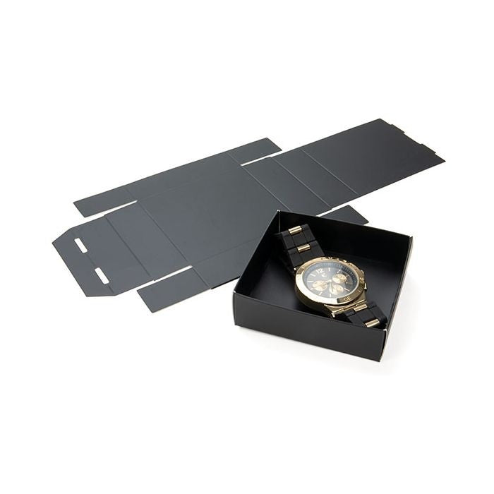 Zwarte Kraftdoosjes Bodem 7.9x2.5x8.3cm (25 stuks) [BK356]