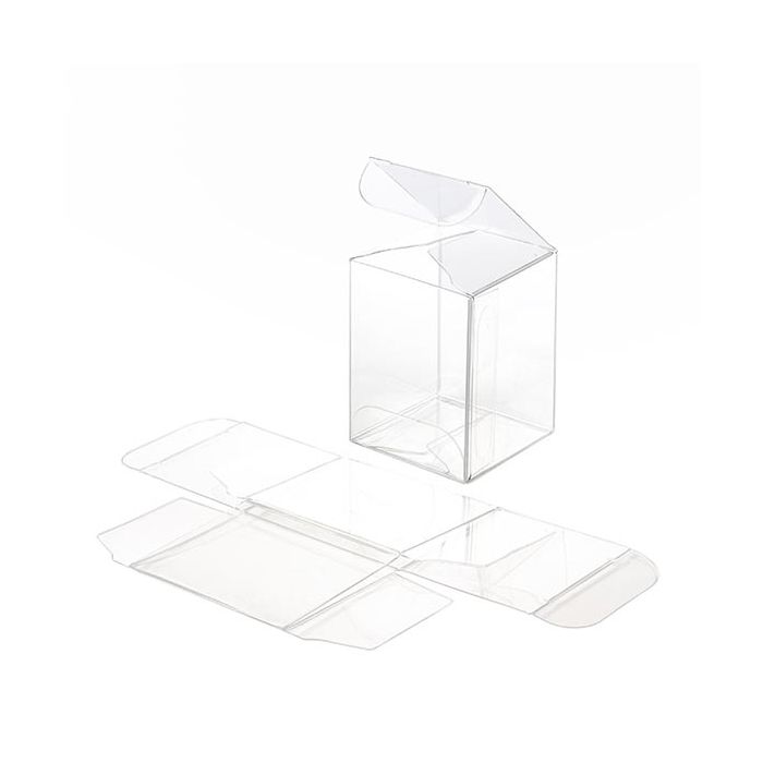 Plastic Doosjes 3,8x3,8x5,1cm Kristalhelder (50 stuks) [VB291]