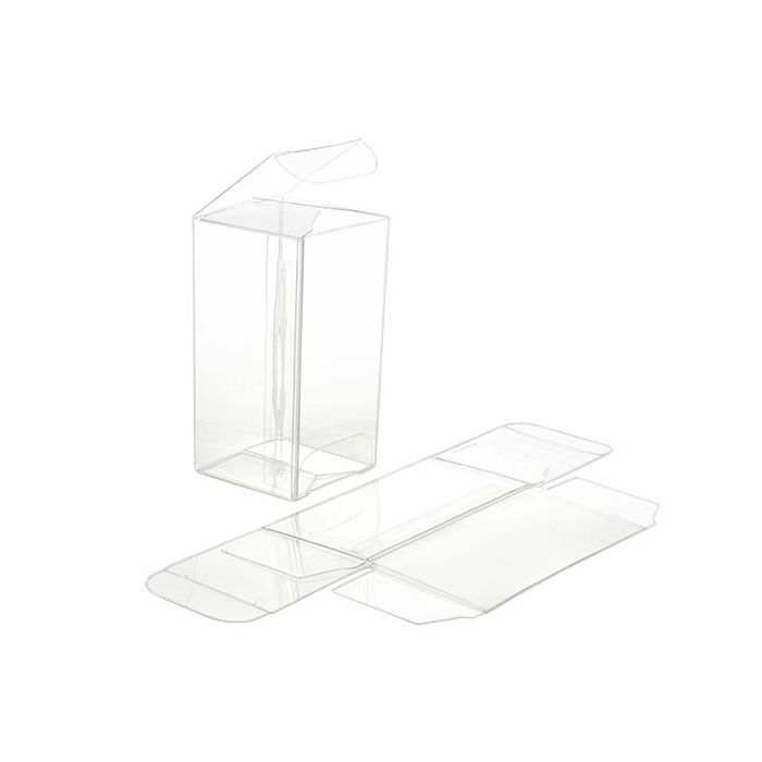 Plastic Doosjes 3,8x3,8x7,6cm Kristalhelder (50 stuks) [VB292]