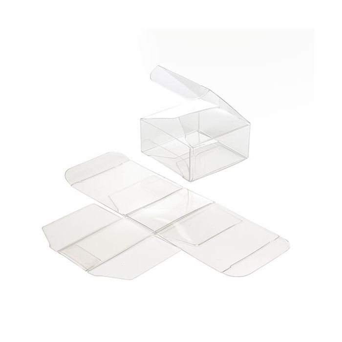 Plastic Doosjes 5,1x5,1x2,5cm Kristalhelder (50 stuks) [VB295]