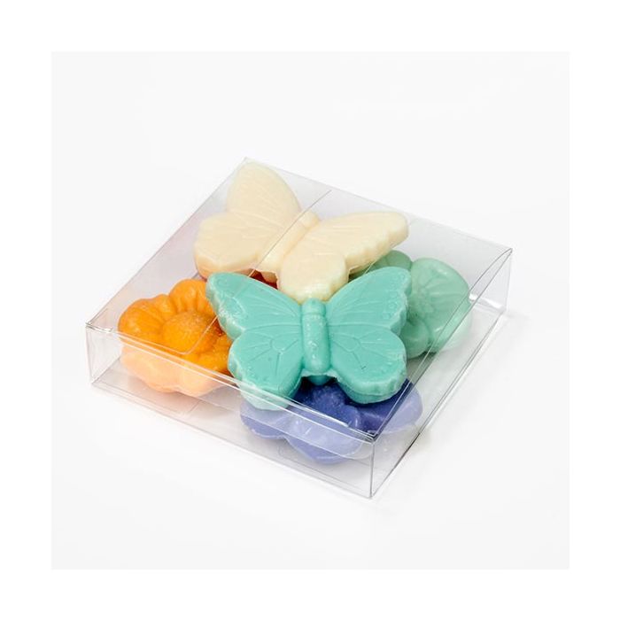 Plastic Doosjes 10,2x10,2x2,5cm Kristalhelder (50 stuks) [VB301]