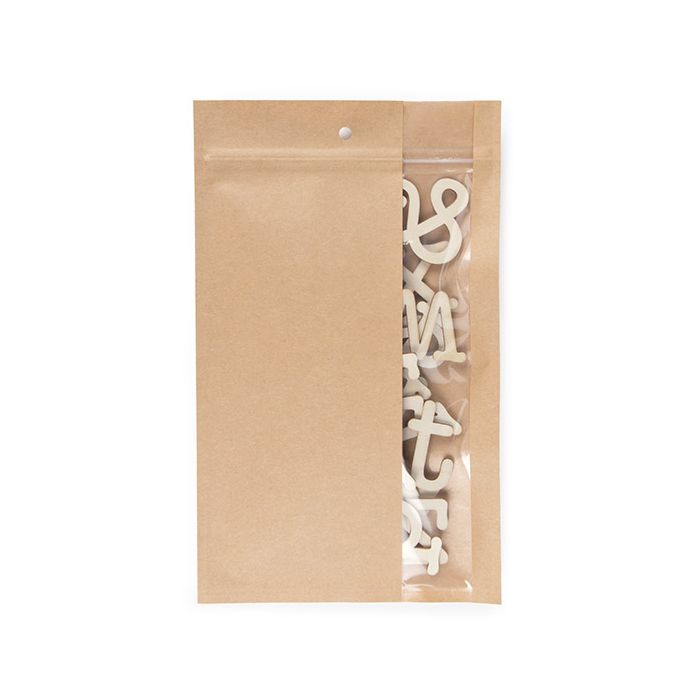 Kraft Gripzakken met Verticaal Venster  15.2 x23.5 cm (100 stuks) [HZBV7K]
