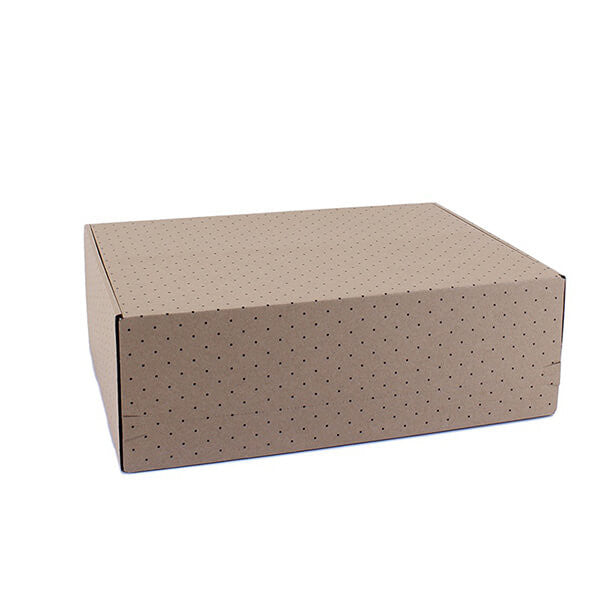 Verzenddozen Stippen 39x28x13cm Bruin (50 st.) [FP-VPD064]