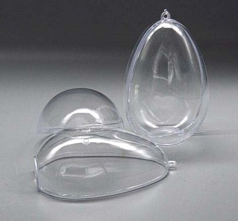 Plastic Transparent Egg 11 cm
