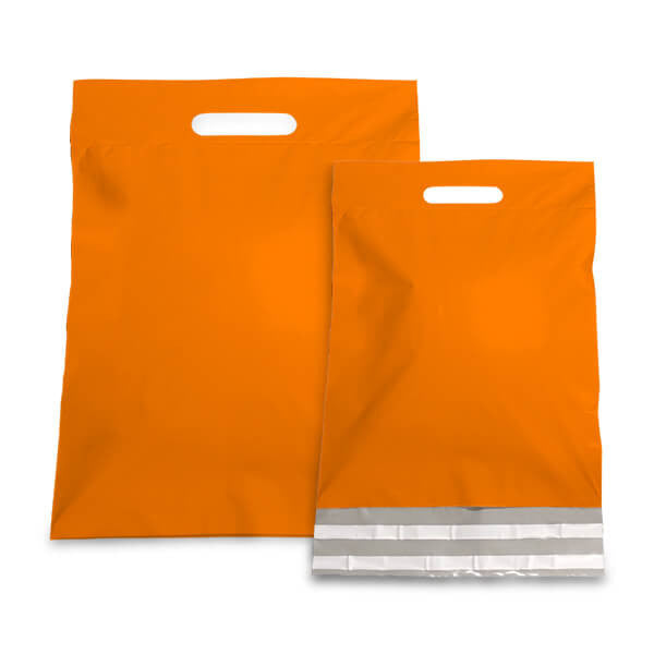 Plastic Verzendtassen 30x40+7cm Oranje (250 st.) [FP-VZQ031]