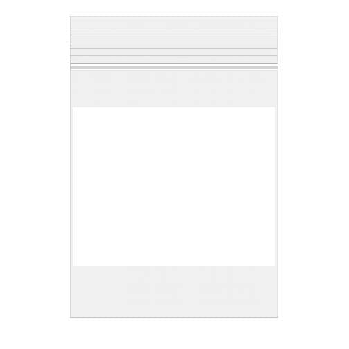 Gripzakken met Schrijfvlak 12,5x20,5cm PE 100 micron (100 stuks) [4WE58]