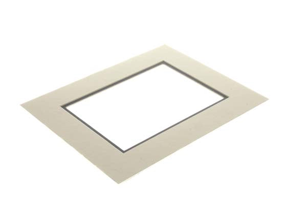 Passepartout Dubbeldik Wit/Zwart 20,3x25,4cm met 11,8x16,8cm Venster (10 stuks) [MD20049]