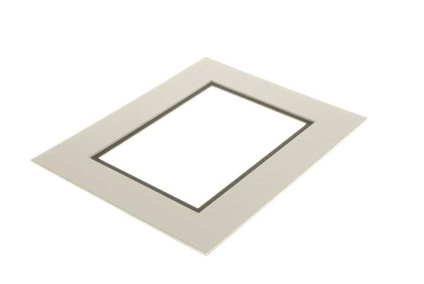 Passepartout Dubbeldik Wit/Donker Groen 40,6x50,8cm met 27x34,6cm Venster (10 stuks) [MD20209]