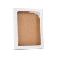 Kraft Gift Boxes glossy White 12.5x1.5x16.8cm with Window