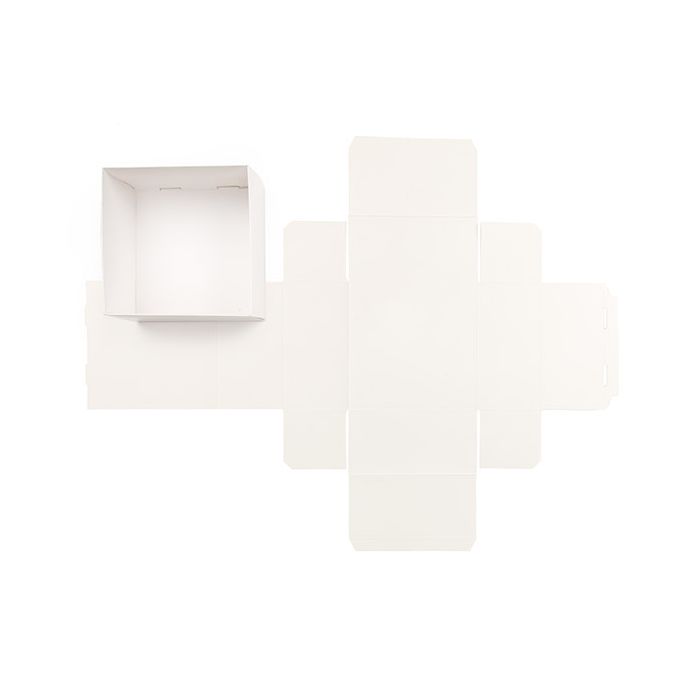 Kartonnen Bodem Doosjes Wit 15,2x7,6x15,2 cm (25 Stuks) [WH14]