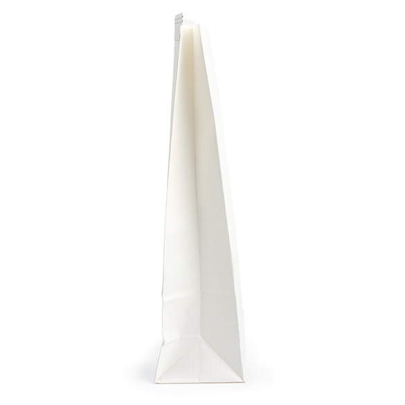 Blokbodemzakken Wit met Tin-Tie Sluiting en Venster 15,2x7x26,7cm (100 stuks) [TTW3W]