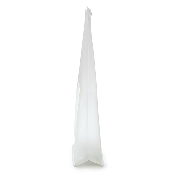 Blokbodemzakken Wit met Tin-Tie Sluiting en Zijvouw 8,9x6,4x25,4cm (100 stuks) [TTGB1W]